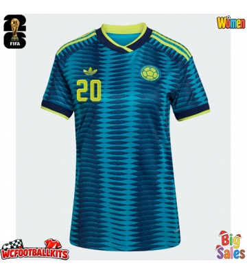 Colombia Juan Fernando Quintero #20 Replica Away Stadium Shirt for Women World Cup 2026 Short Sleeve